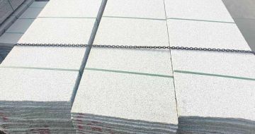 保定芝麻白毛板，石材毛板