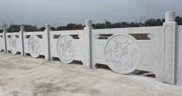 保定芝麻白河道栏杆 石材栏杆