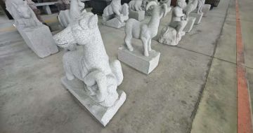 保定芝麻白雕刻 十二生肖 异形雕刻