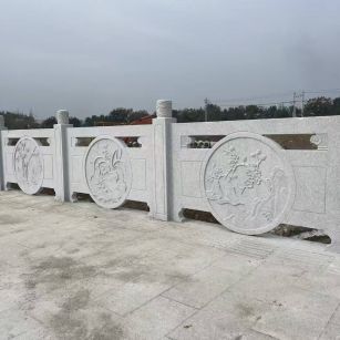 保定芝麻白河道栏杆 石材栏杆