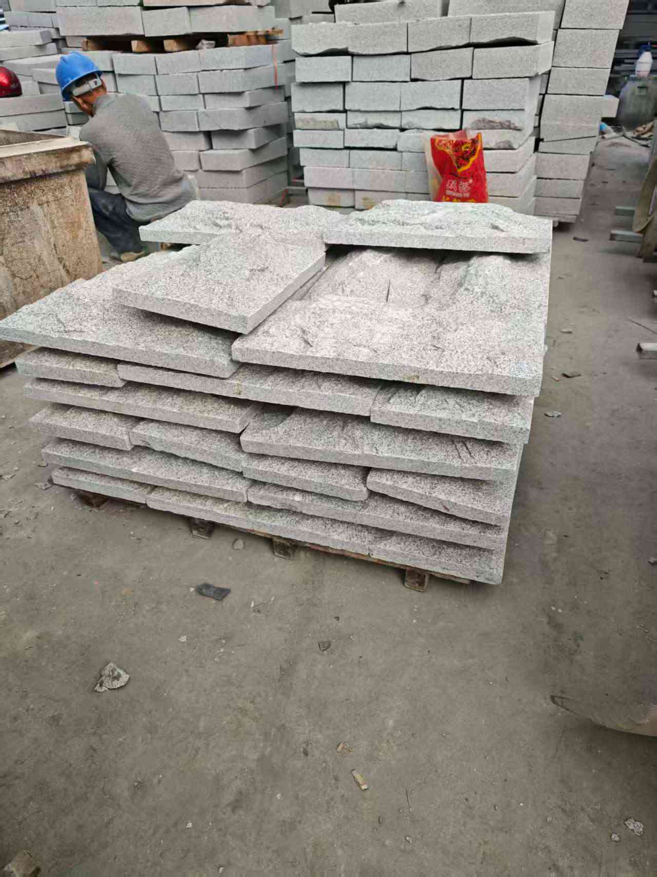 保定芝麻白蘑菇石，自然面