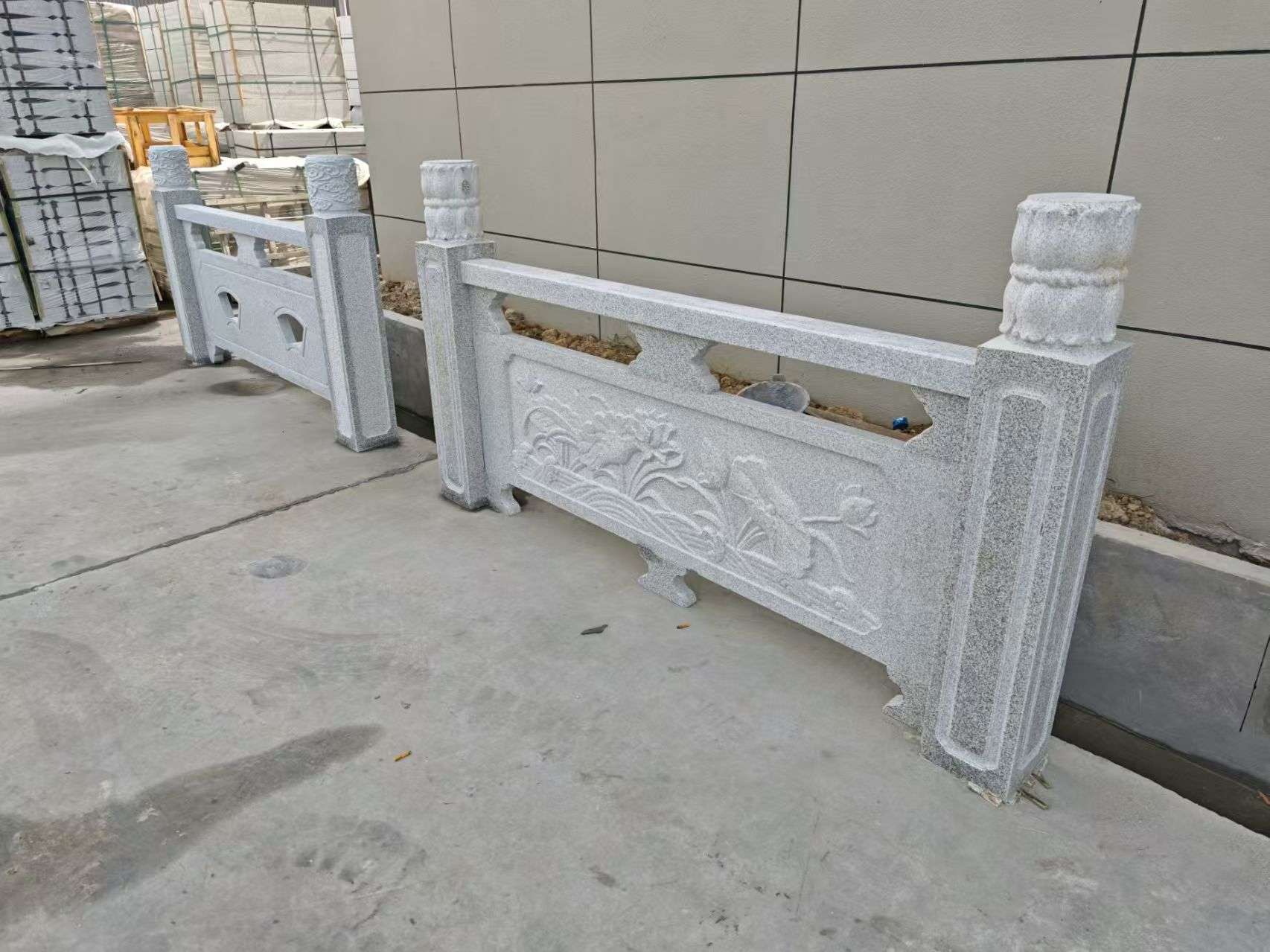 保定芝麻白河道栏杆 石材栏杆