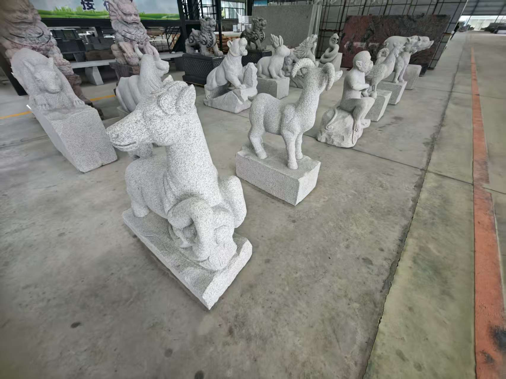 保定芝麻白雕刻 十二生肖 异形雕刻