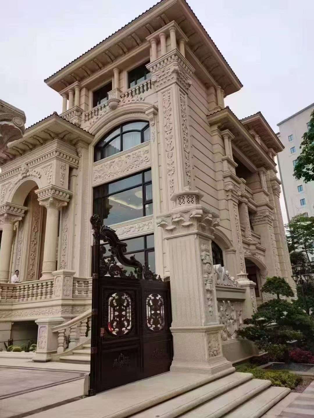 保定黄金麻别墅外墙异形定制