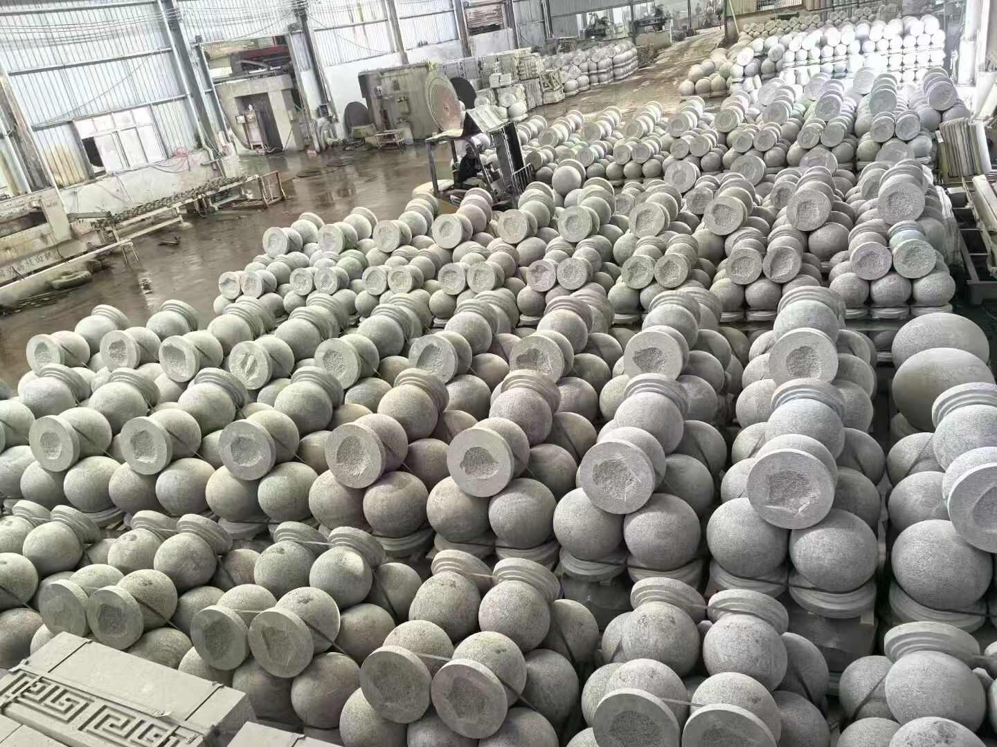 保定芝麻白圆球 石球 挡车球